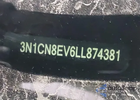 2020 Nissan Versa Sv Xtronic Cvt from USA, damaged, VIN 3N1CN8EV6LL874381